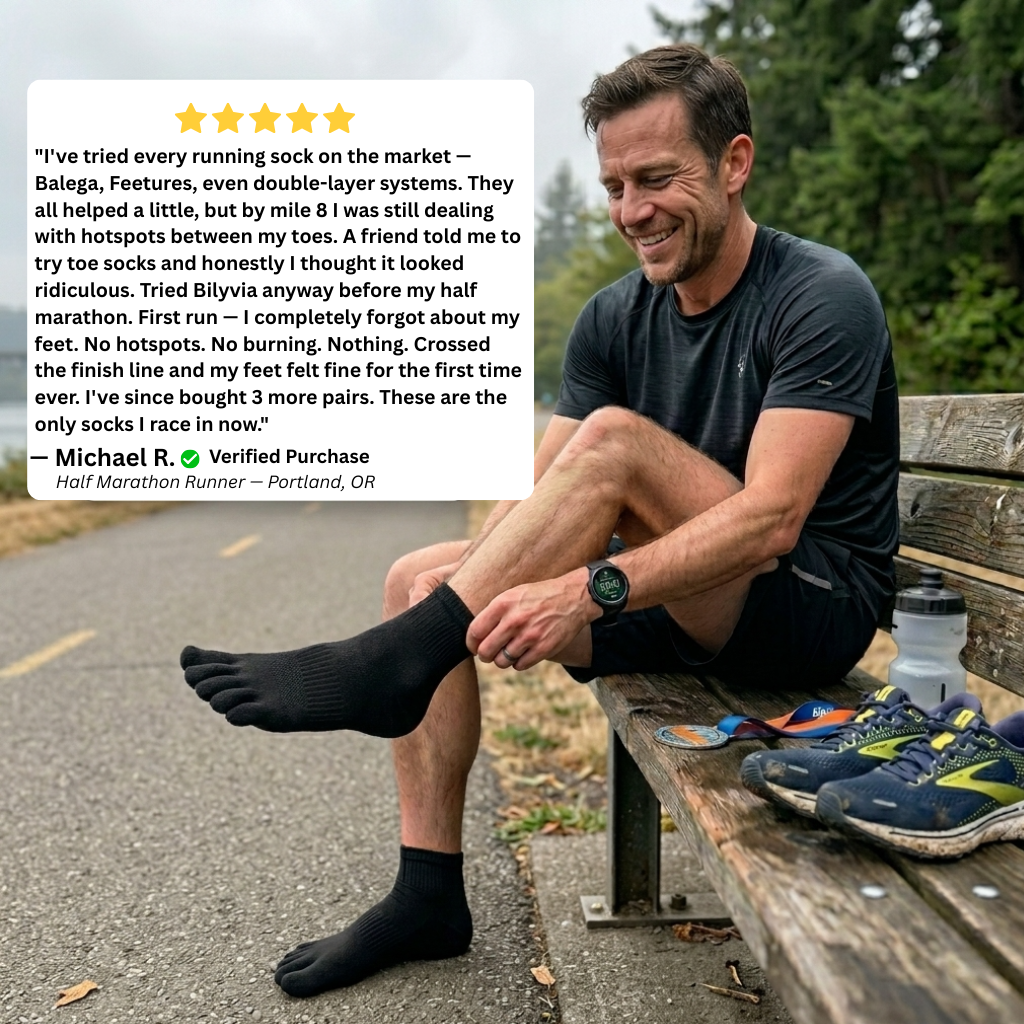 BILYVIA Performance Ankle Toe Socks