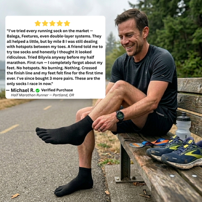 BILYVIA Performance Ankle Toe Socks