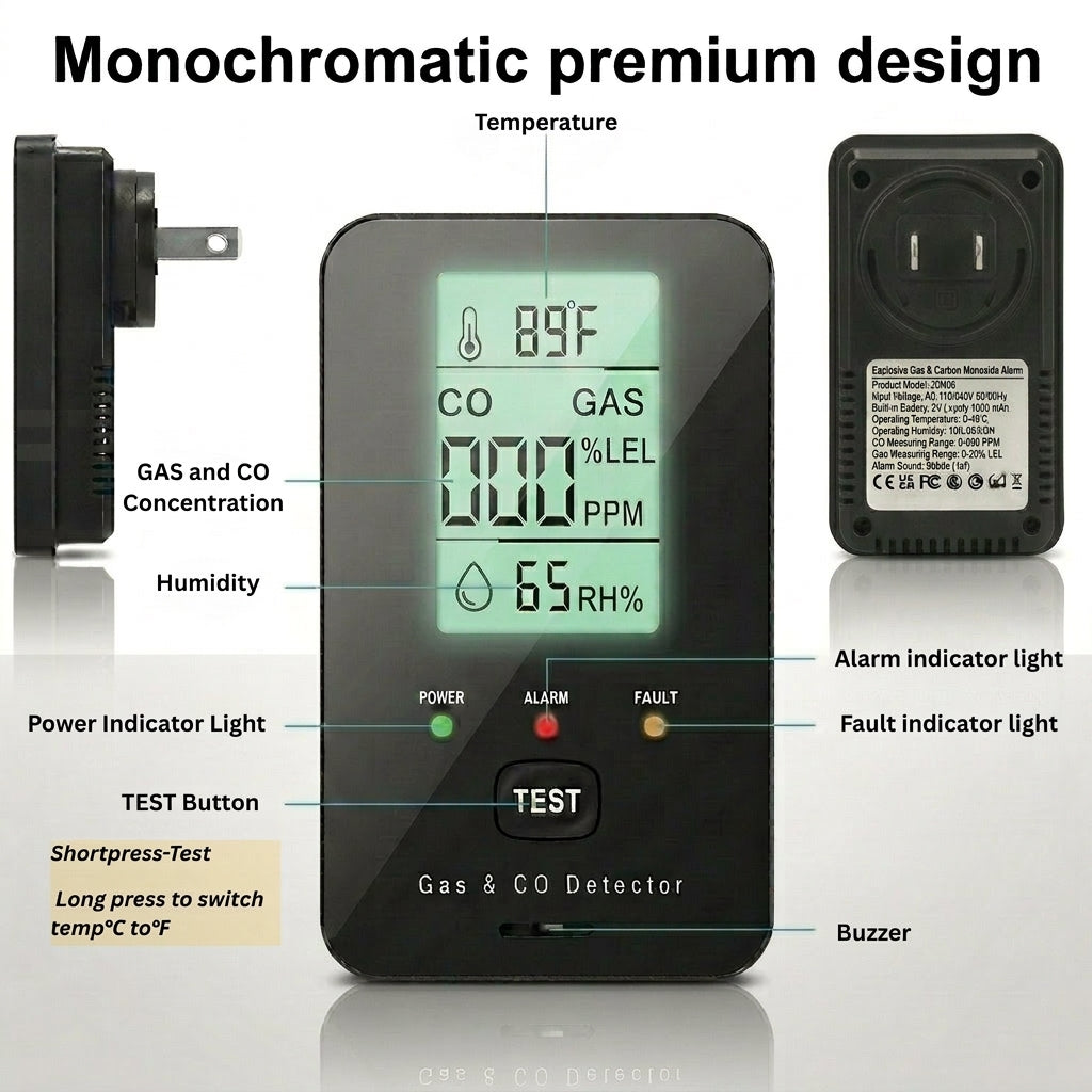 Bilyvia Sentinel 4-in-1 Gas & CO Detector